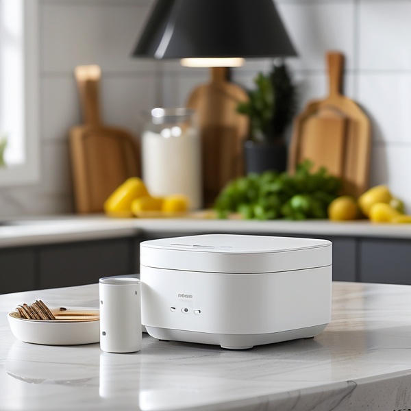 <lora:mljiadianV12:0.8>,a machine placed on the kitchen tabletop,
