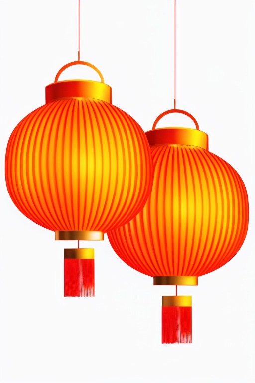 2 red lantern,illustration,solo,simple background,white background,red theme,orange theme,<lora:lbc_red Lantern :0.8>,