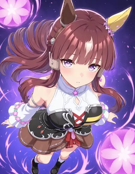 lucky lilac \(umamusume\),  bare shoulders,  detached sleeves on Tensor.Art