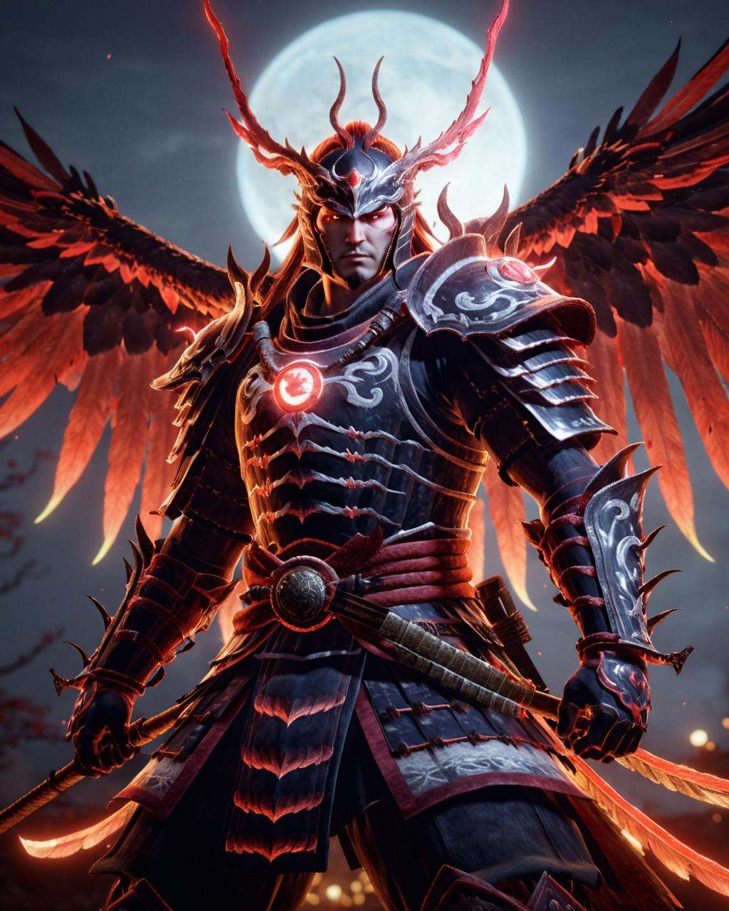 1boy with dark red wings,  niohxlguardiansprt,  aesthetic on Tensor.Art