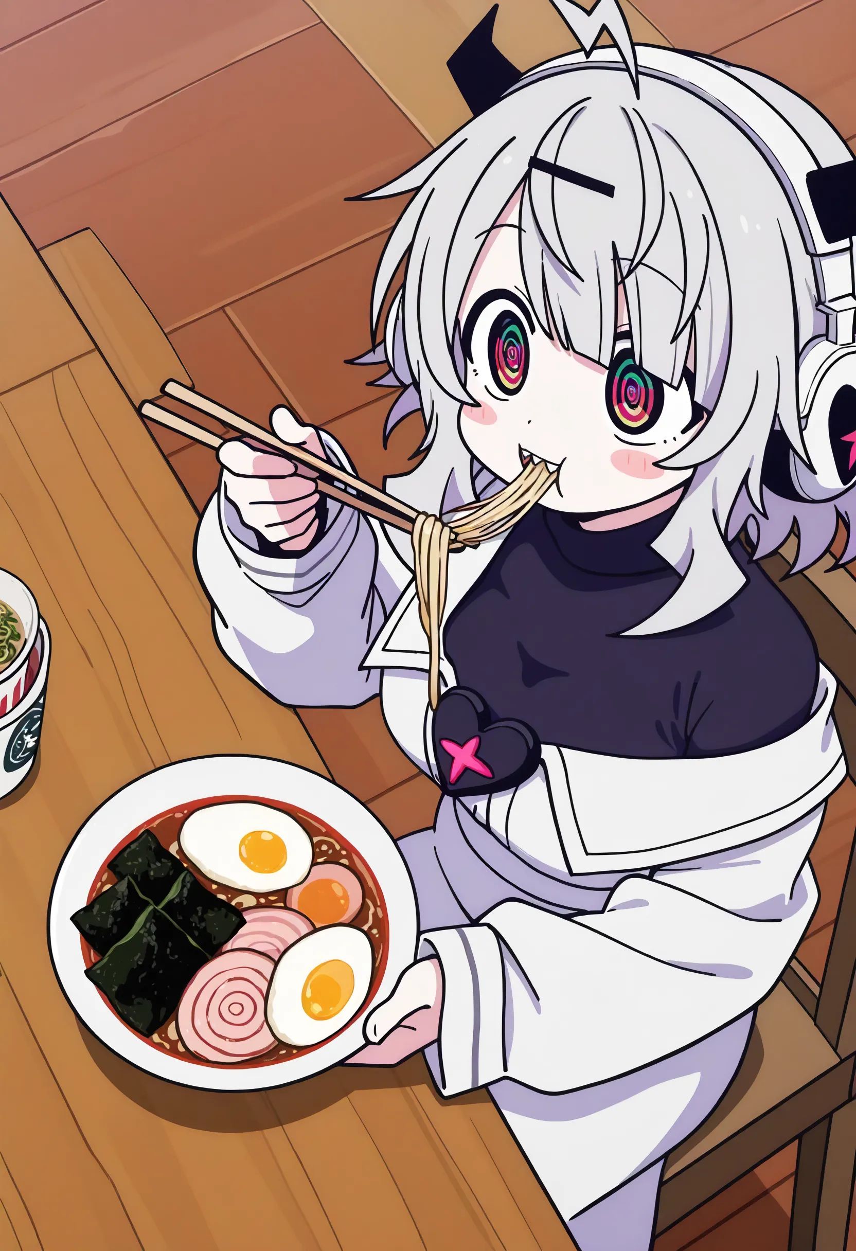1girl,  q-chan \(yunyun denpa syndrome\),  medium hair on Tensor.Art