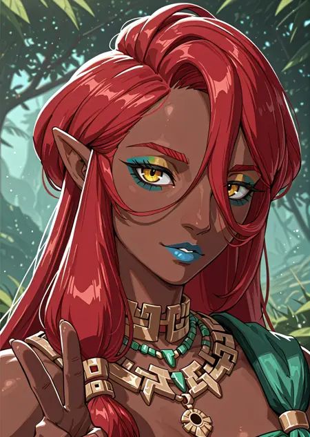 ArdiHW,  dark-skinned female,  red hair on Tensor.Art