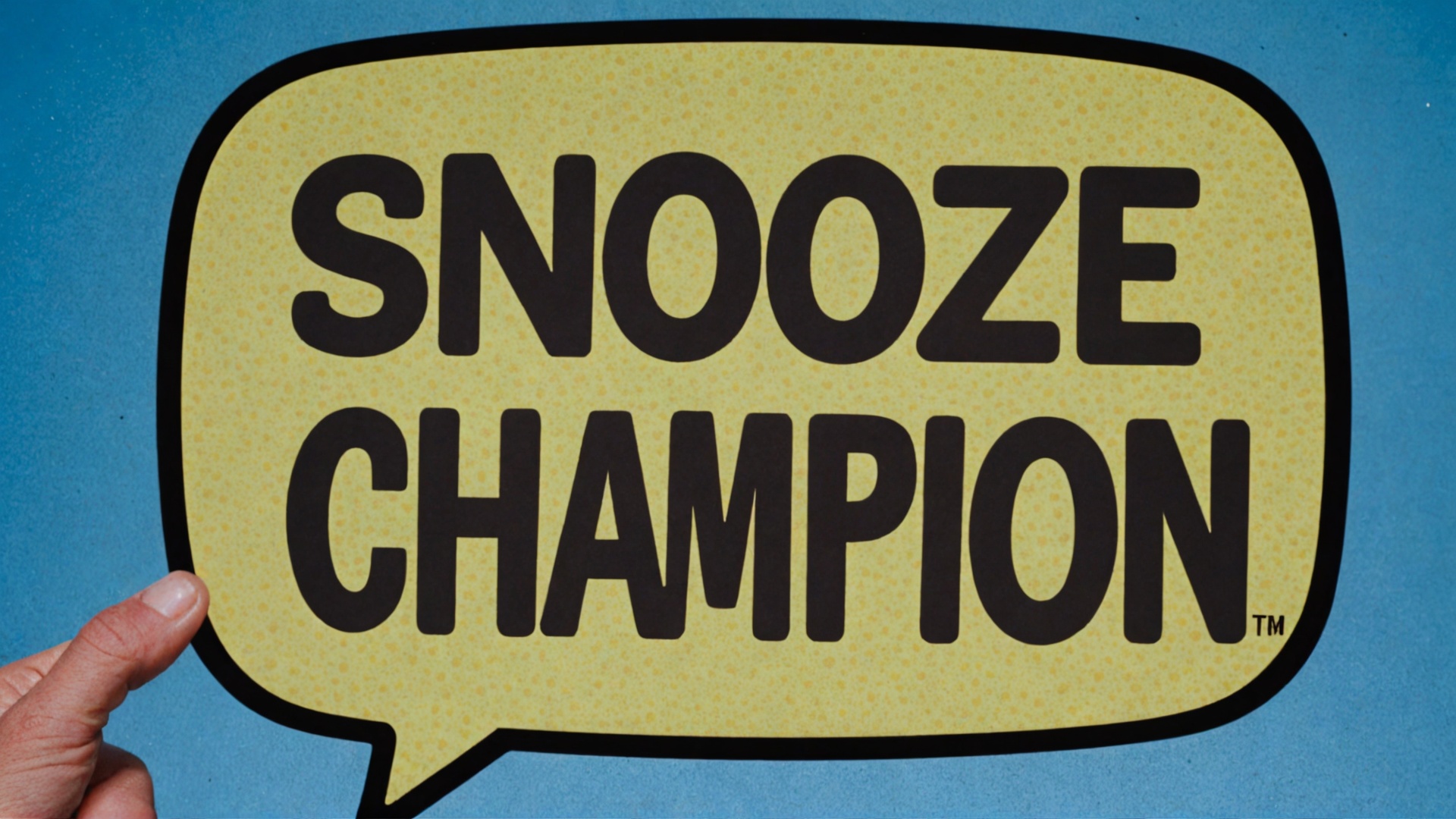 Photo of the thing with gas text bubble that says "Snooze button champion" on Tensor.Art