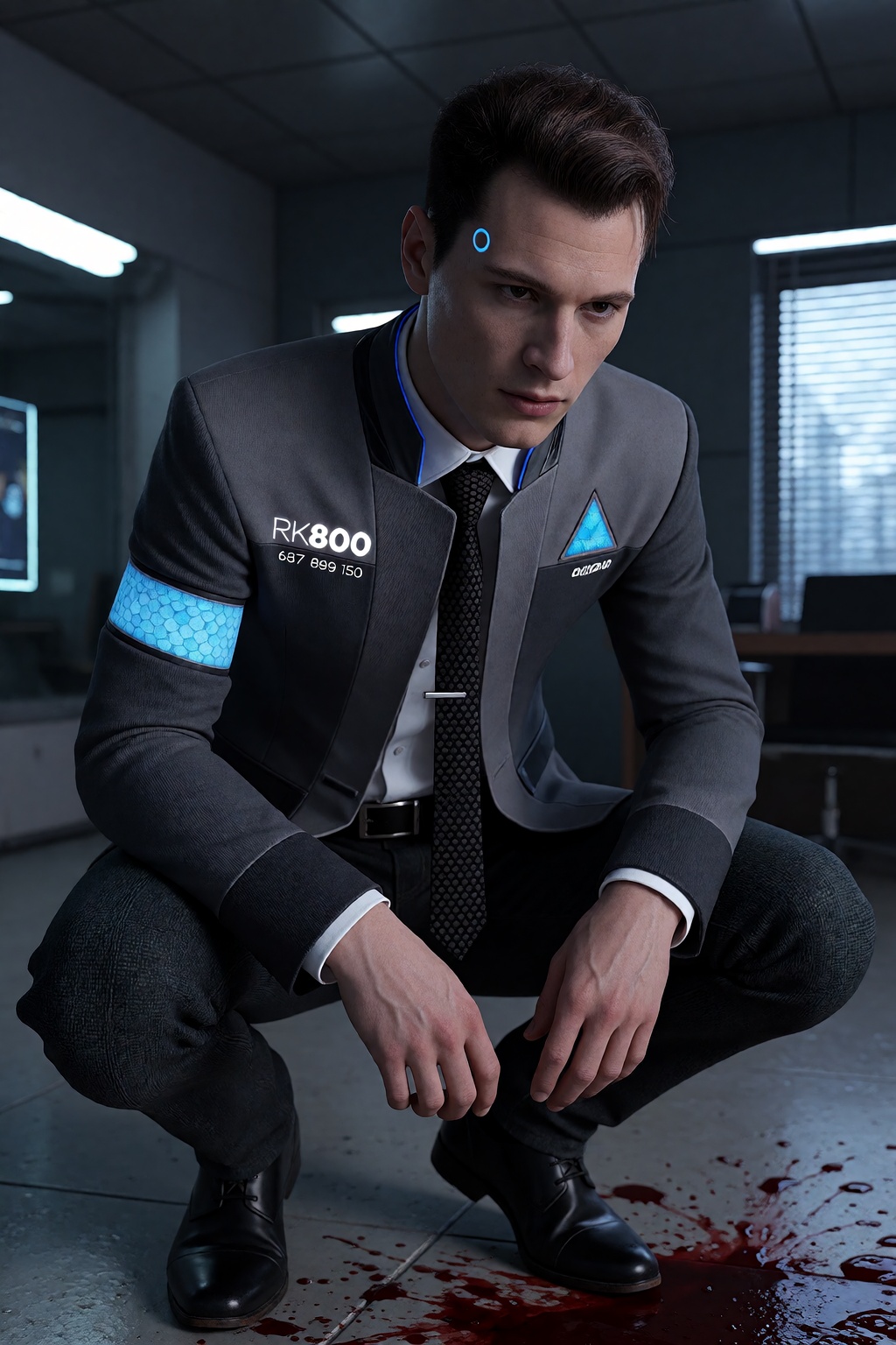 DBHConnor,  a male with dark slicked back hair,  brown eyes on Tensor.Art