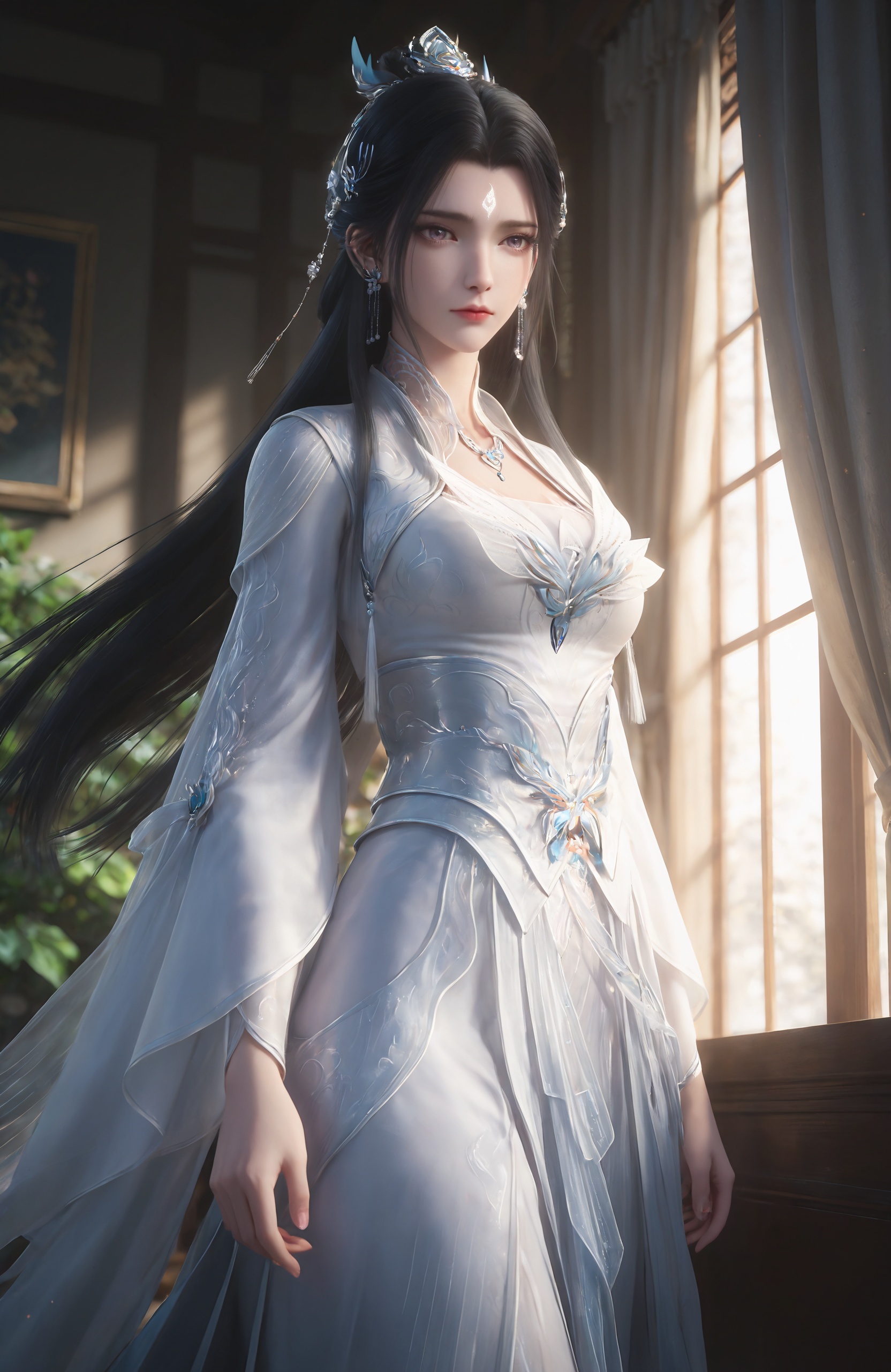 1girl,  long hair,  black hair by 天海TianHai on Tensor.Art