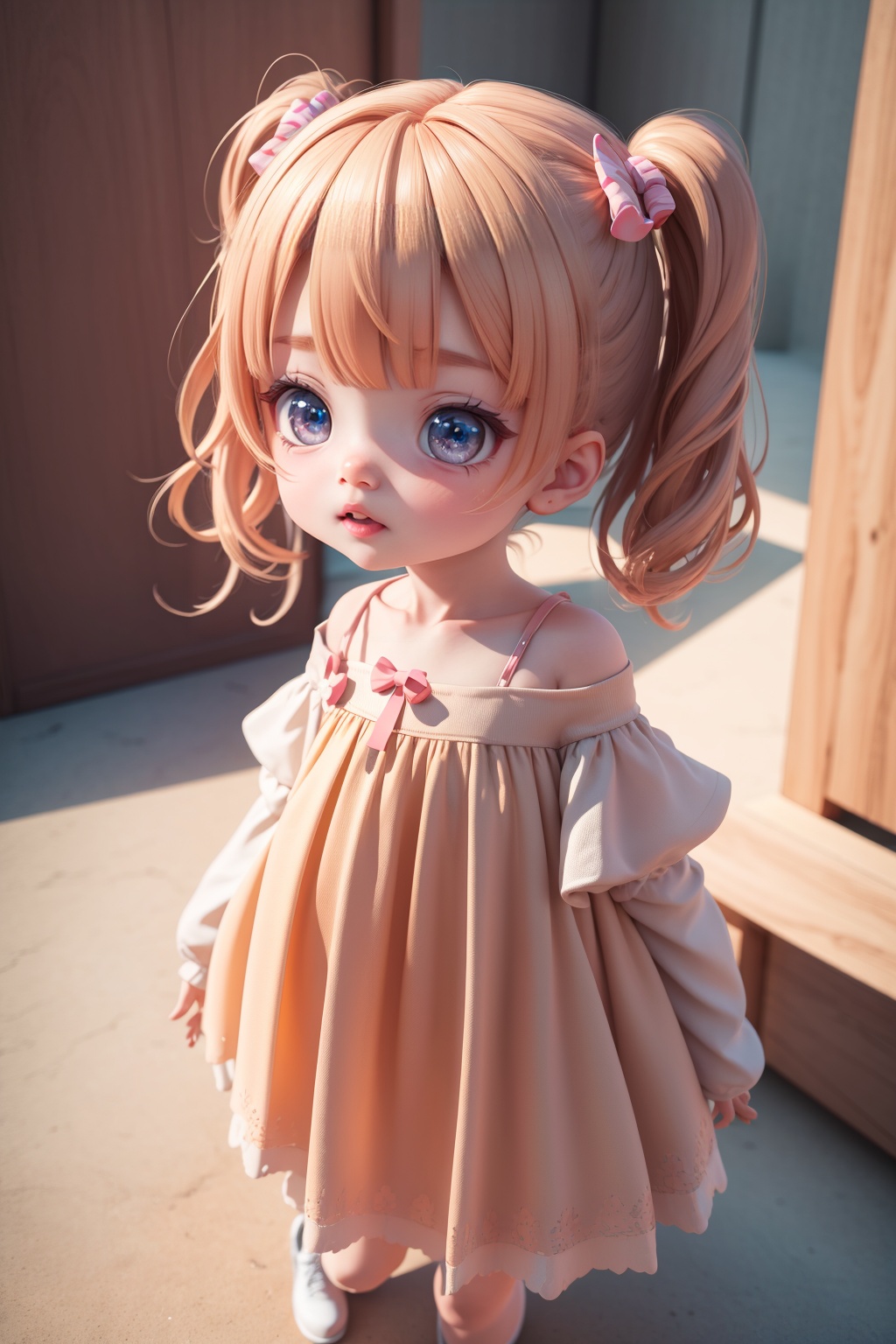 (((highres:1.3))),(((absurdres:1.3))),1girl,loli,kawaii,solo,child,fair_skin,chibi,baby face,park,C4D,OC,full_shot,looking_at_viewer,<lora:Q版人物形象-墨即-V1:1>,