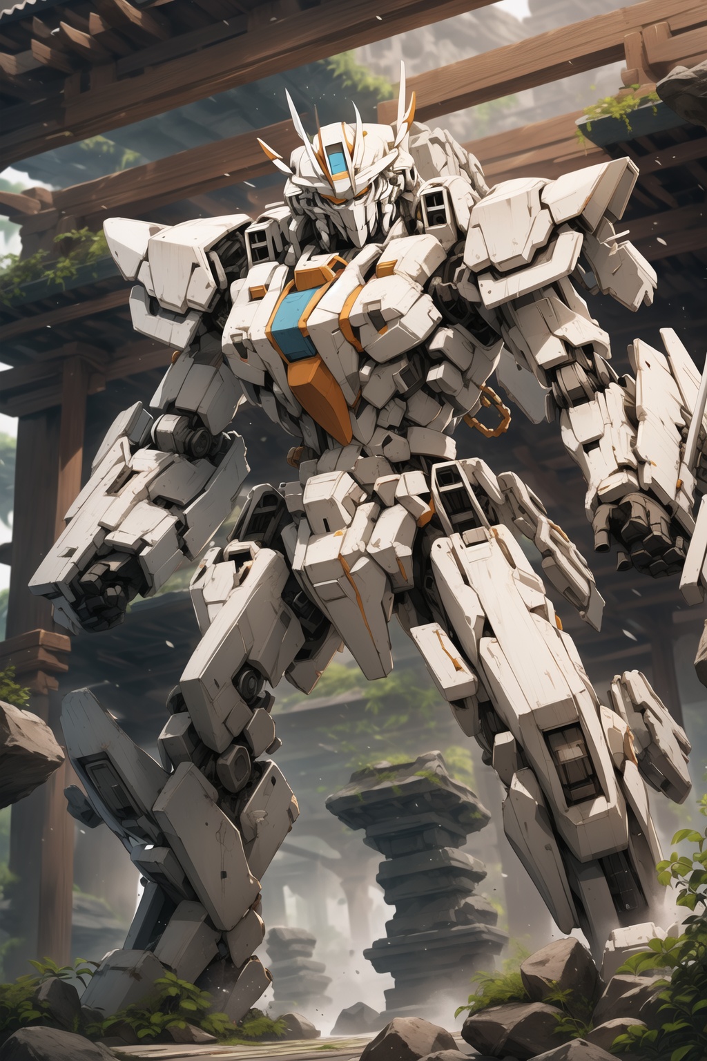stone, white Mecha, 