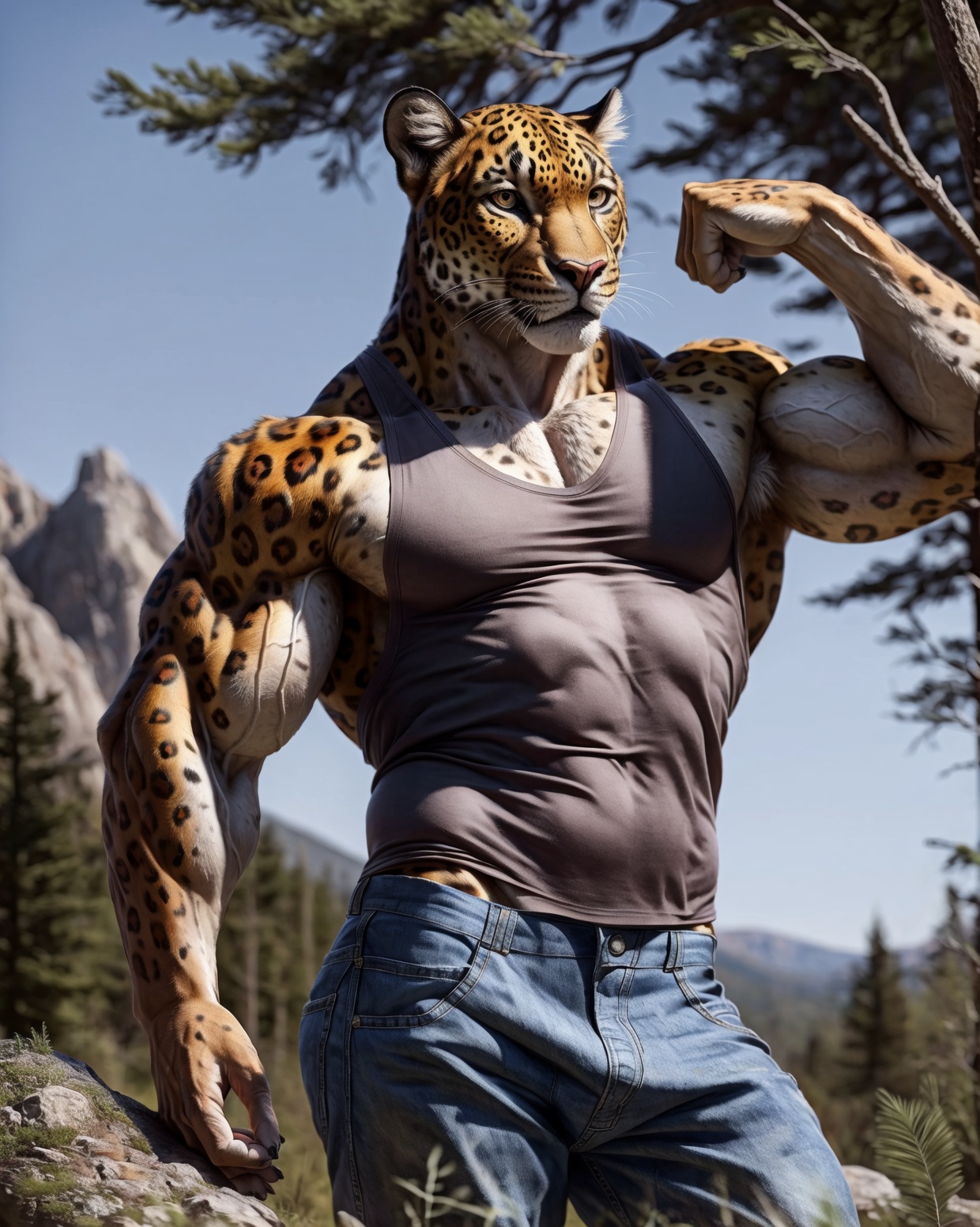 anthro,  jaguar,  male on Tensor.Art