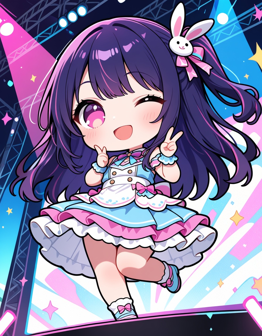 chibi style,  simple art style,  bold line on Tensor.Art