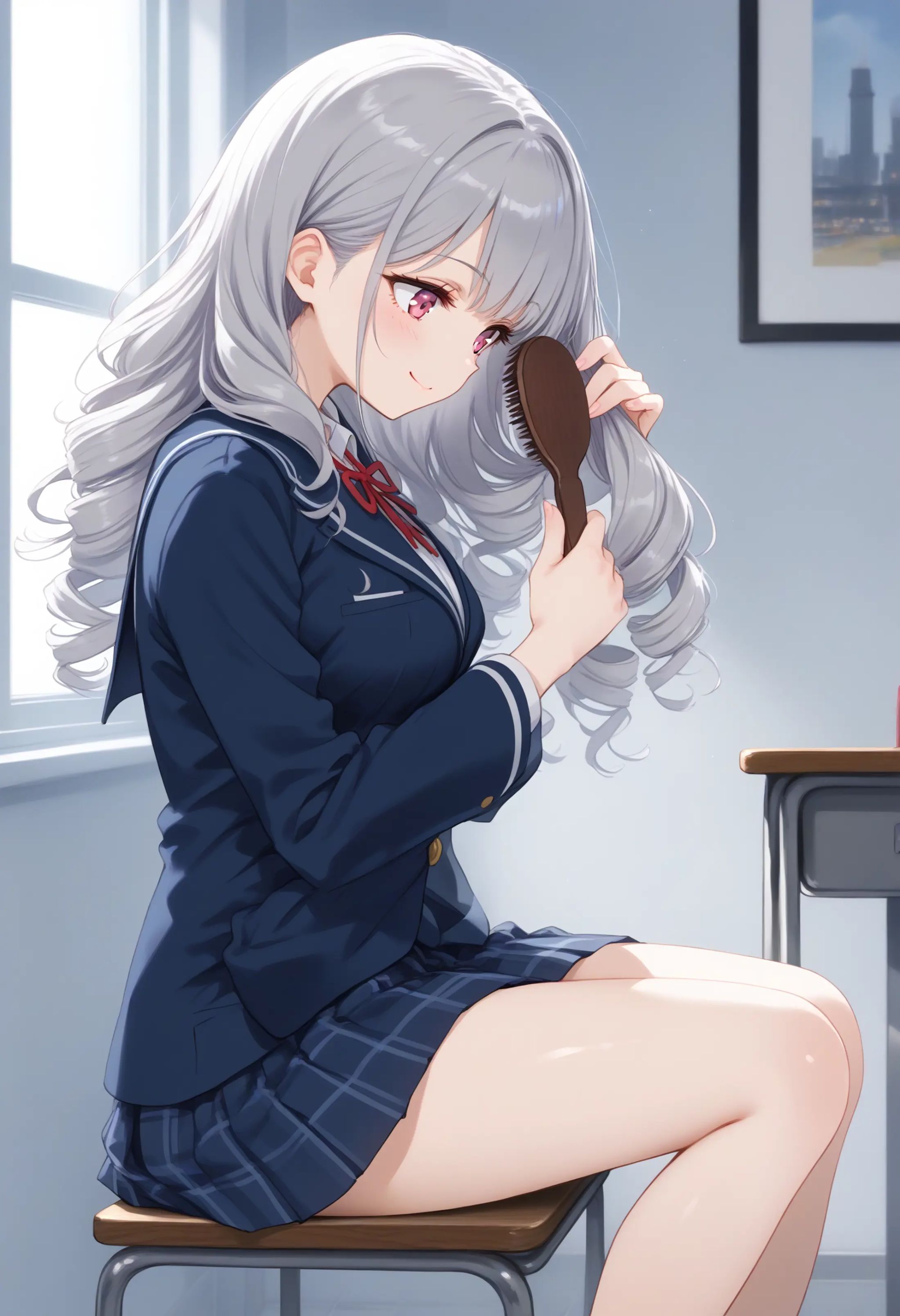 1girl,  school uniform,  medium breasts on Tensor.Art