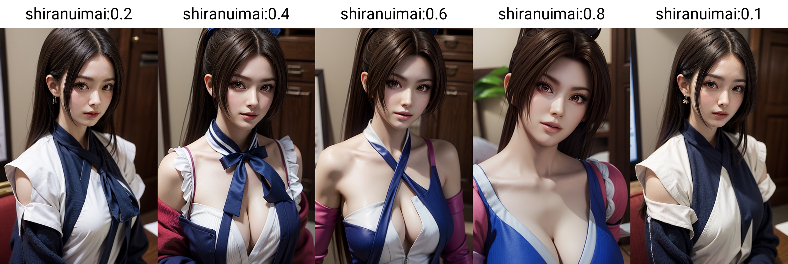 masterpiece,best quality,1girl,solo,front view,upper_body,looking_at_viewer,<lora:add_detail:0.3>,shiranui mai,<lora:shiranuimai:0.2>,
