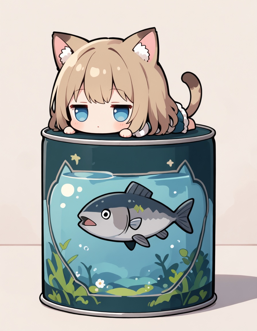 1girl,  chibi,  big head on Tensor.Art