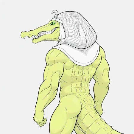 from behind,  scales,  greyscale on Tensor.Art