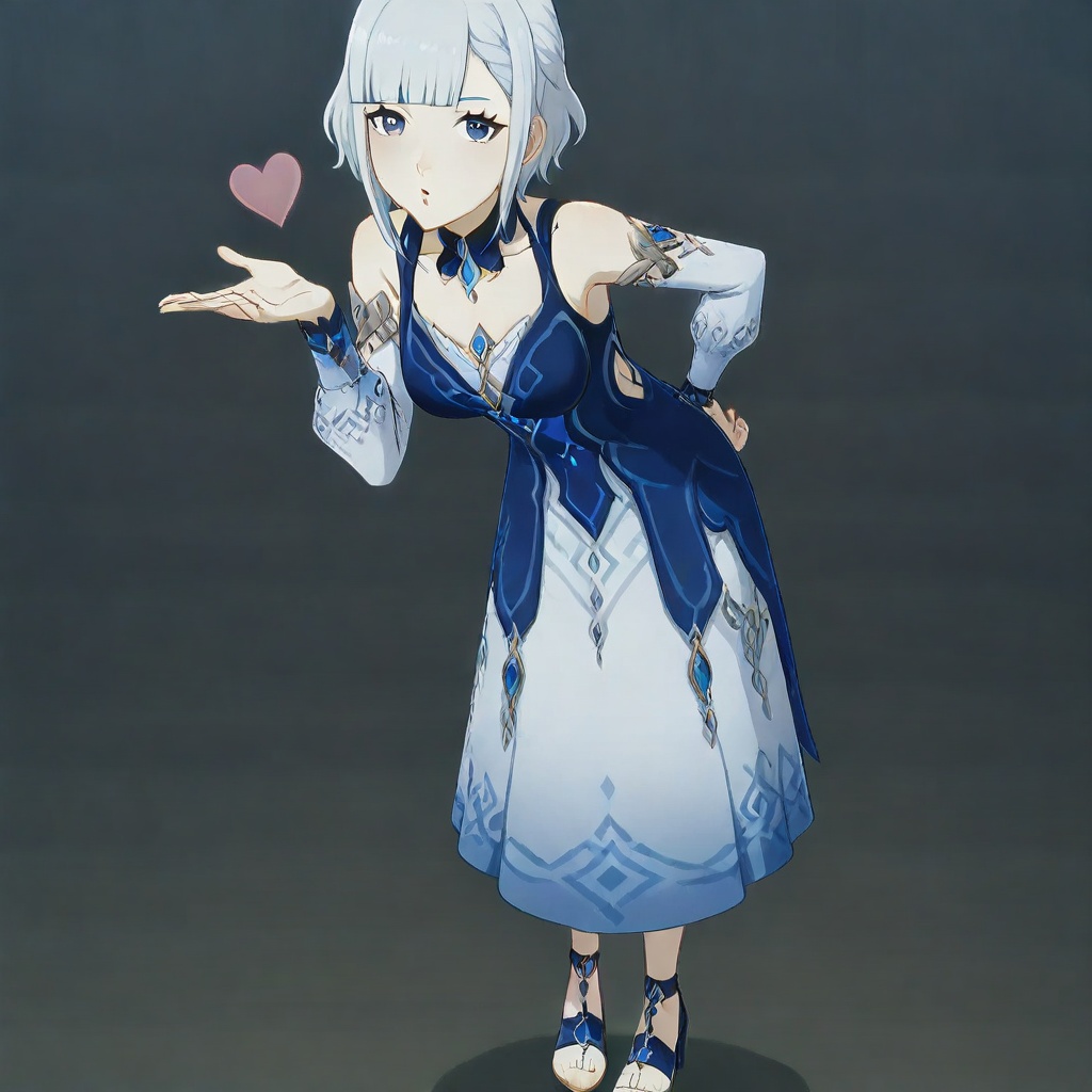 verna \(genshin impact\),  silver hair,  medium hair on Tensor.Art