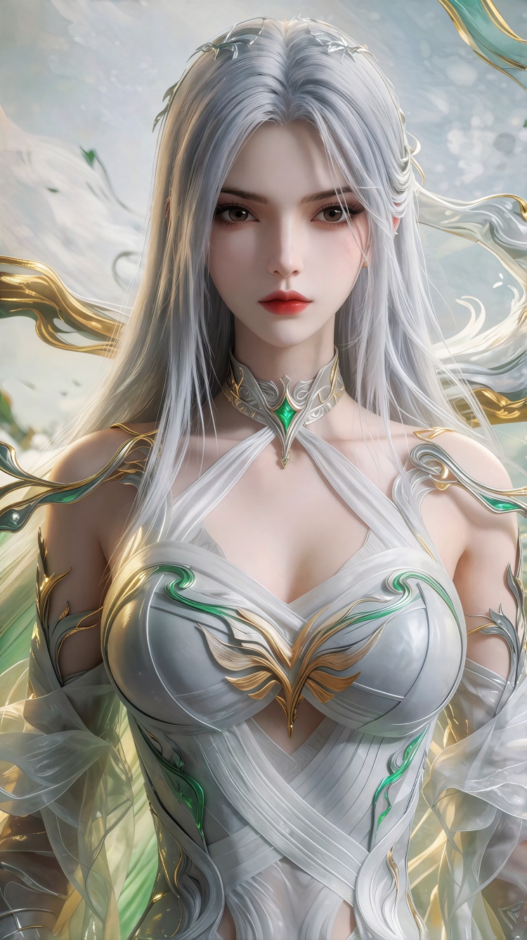 白发柳神_面纱/露眼 by 芋头与鱼头 on Tensor.Art