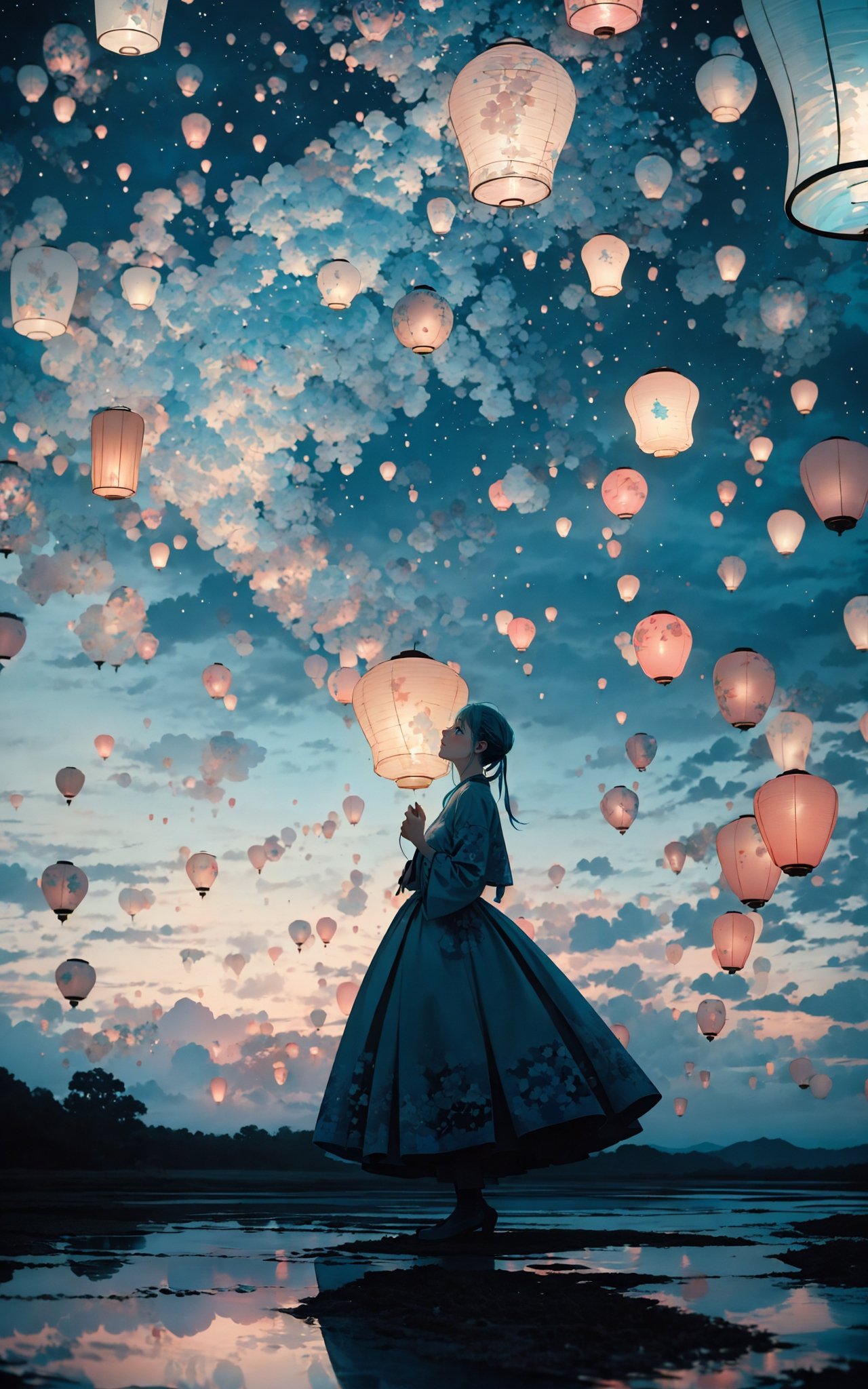 sky lantern,  masterpiece,  best quality on Tensor.Art