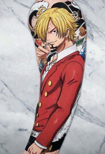 (Complete),  Desing Tattoo of Sanji by One Piece,  New on Tensor.Art