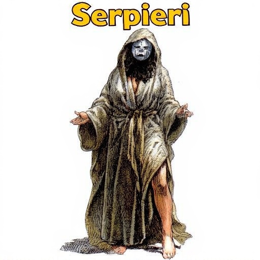 cover art,  by Serpieri,  a woman wearing a robe and a mask on Tensor.Art