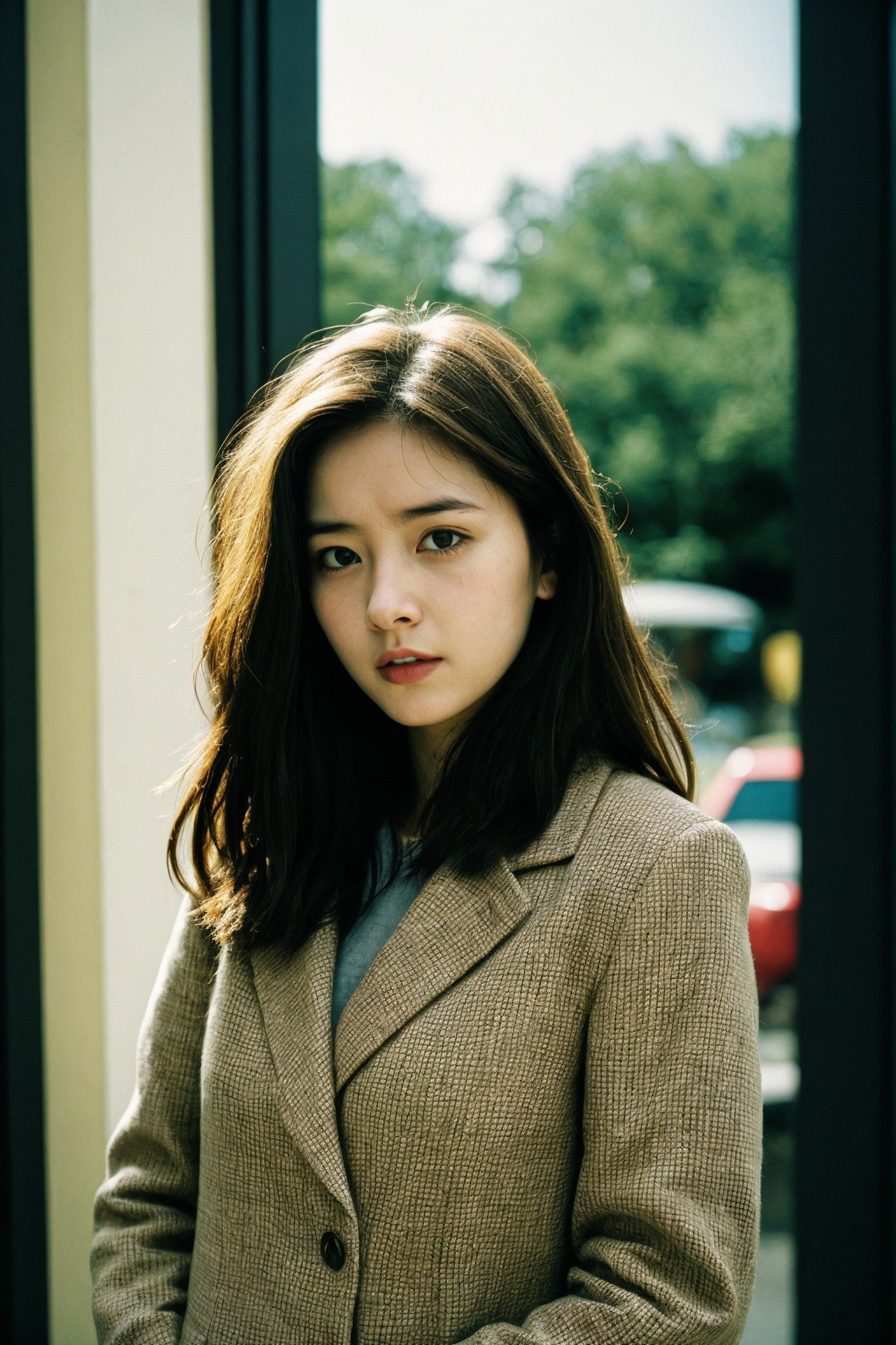 woman, noise, film grain,