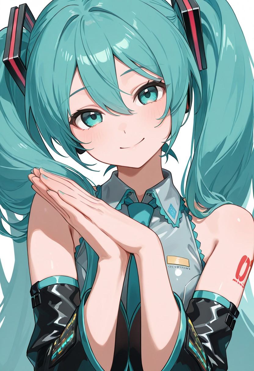 solo,  woman,  hatsune miku on Tensor.Art
