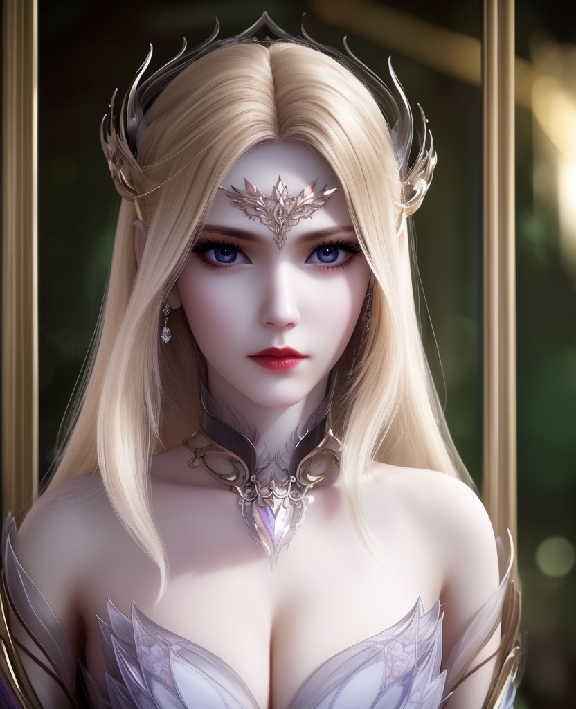 <lora:573-DA-斗罗大陆-千仞雪-V2:0.8>(,1girl, ,best quality, ),looking at viewer,  ,ultra detailed background,ultra detailed background,ultra realistic 8k cg,(masterpiece:1.2),(best quality:1.2),(ultra detailed:1.2),(official art:1.3),(beauty and aesthetics:0.8),detailed,(intricate:0.8),(highly detailed),(solo),delicate countenance,1girl,fancy,(glassy texture:1.2),(crush:1.2),8k,accessory,tattoo,(transparent:1.1),gown,energy encirclement,instant,in the twinkling of an eye,upper body,woman in a mythical forest, masterpiece, perfect face, intricate details, horror theme, raw photo, photo unp(cleavage),,