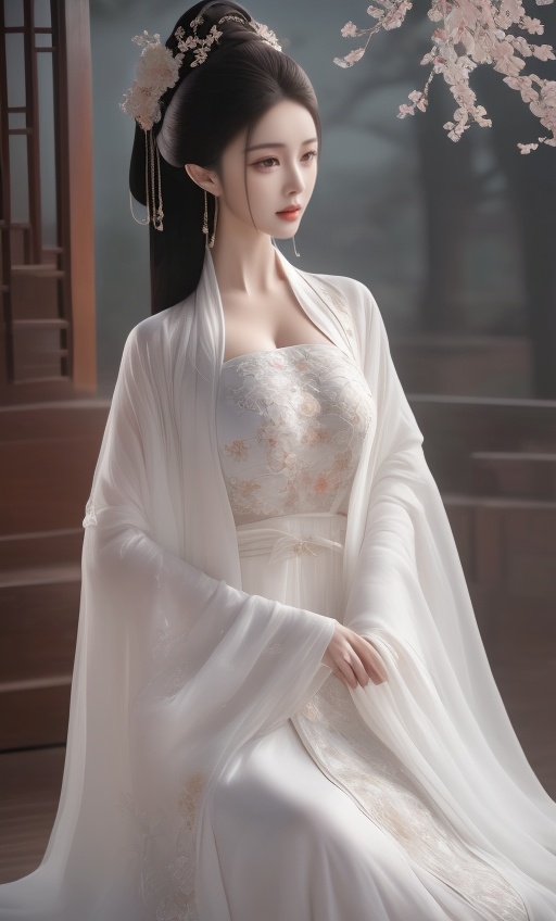 1girl,hanfu,(bust:1.3),(wide_shot:1.3),Nice clothes,hanfu,in the outdoor,silver-white clothes,<lora:shou-v50:0.7>,<lora:daqipiaoyihanfu:0.8>,<lora:babi:0.7>,, (8k, RAW photo, best quality, masterpiece:1.2),(realistic, photo-realistic:1.3), ultra-detailed, extremely detailed cg 8k wallpaper,(crystalstexture skin:1.2), (extremely delicate and beautiful), (perfect hands, perfect anatomy:1.2),