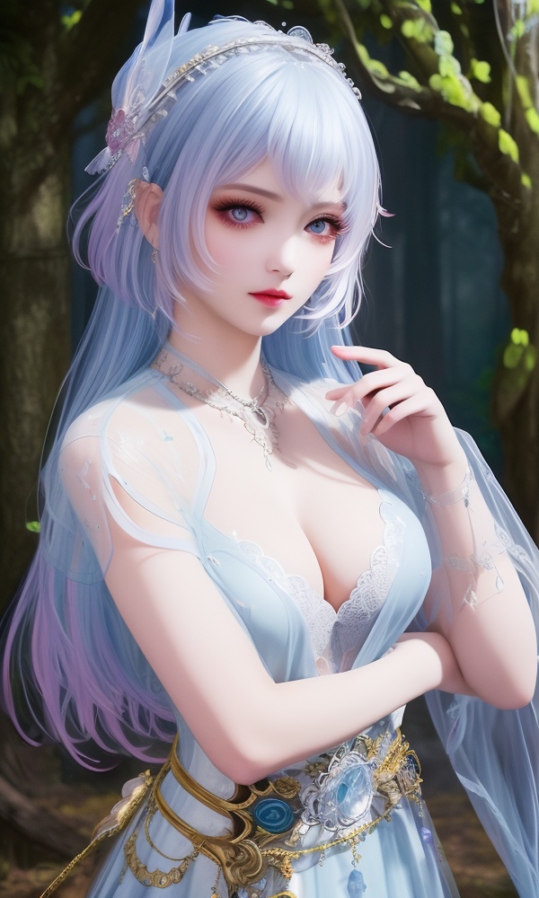 (,1girl, ,best quality, ),looking at viewer, <lora:480-DA-斗罗大陆-永劫无间-唐舞桐:0.8> ,ultra detailed background,ultra detailed background,ultra realistic 8k cg,(masterpiece:1.2),(best quality:1.2),(ultra detailed:1.2),(official art:1.3),(beauty and aesthetics:0.8),detailed,(intricate:0.8),(highly detailed),(solo),delicate countenance,1girl,fancy,(glassy texture:1.2),(crush:1.2),8k,accessory,tattoo,(transparent:1.1),gown,energy encirclement,instant,in the twinkling of an eye,upper body,woman in a mythical forest, masterpiece, perfect face, intricate details, horror theme, raw photo, photo unp(cleavage),,