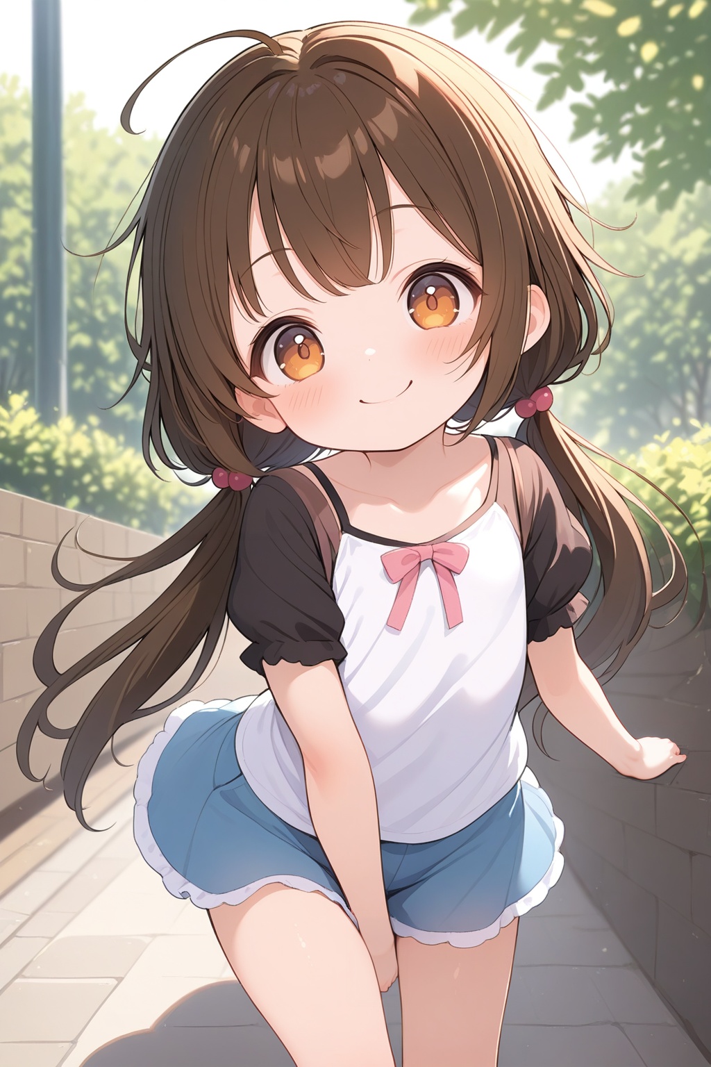 masterpiece,best quality,outdoor,1girl,cute anime girl,little_girl,loli,kawaii,smile,
