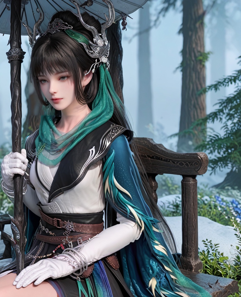 (oriental architecture, elegant decor, sophisticated style:1.1),(Sitting on a swing, holding a camera, capturing a moment while documenting memories,:1.1),(breasts:1.2),<lora:XL剑网三陈月宗主:0.95>,miss chenyue,dress,black hair,hair ornament,earlock,blunt bangs,white gloves,belt,scarf,bracelet,, score_9,score_8_up,score_7_up,score_6_up,score_5_up,score_4_up,3d rendering,tag1,tag2, Cinematic Lighting,backlighting,