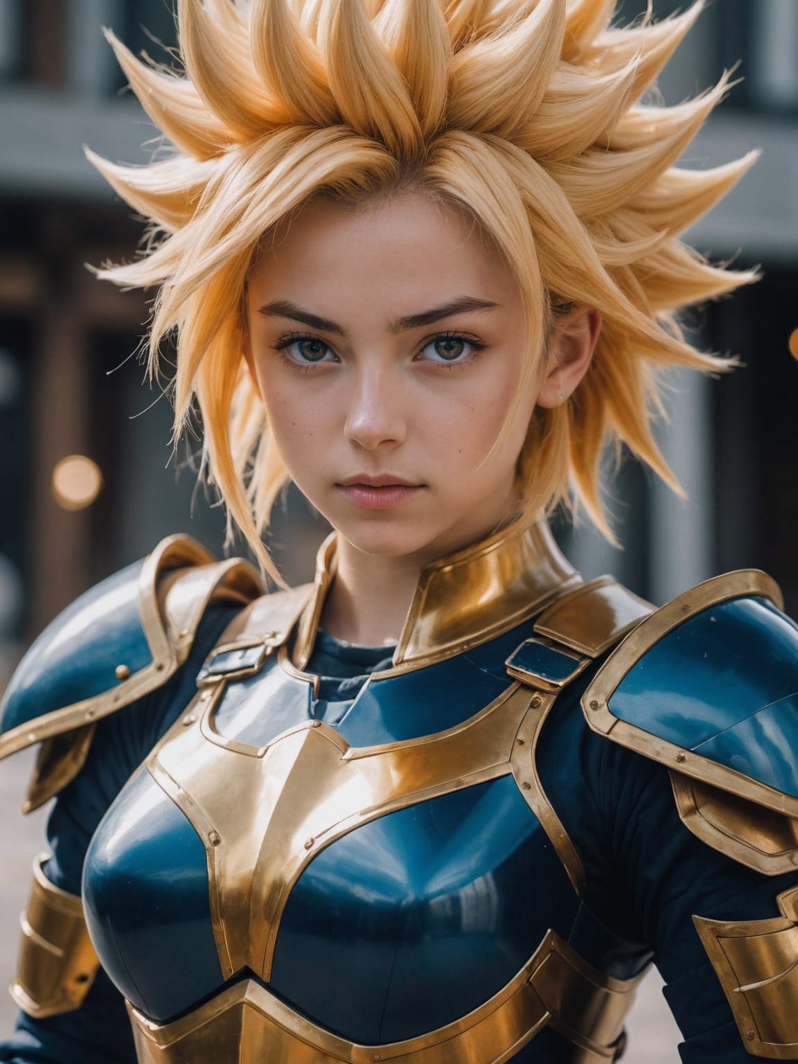 Photo of a girl,  cinematic film still,  super saiyan on Tensor.Art