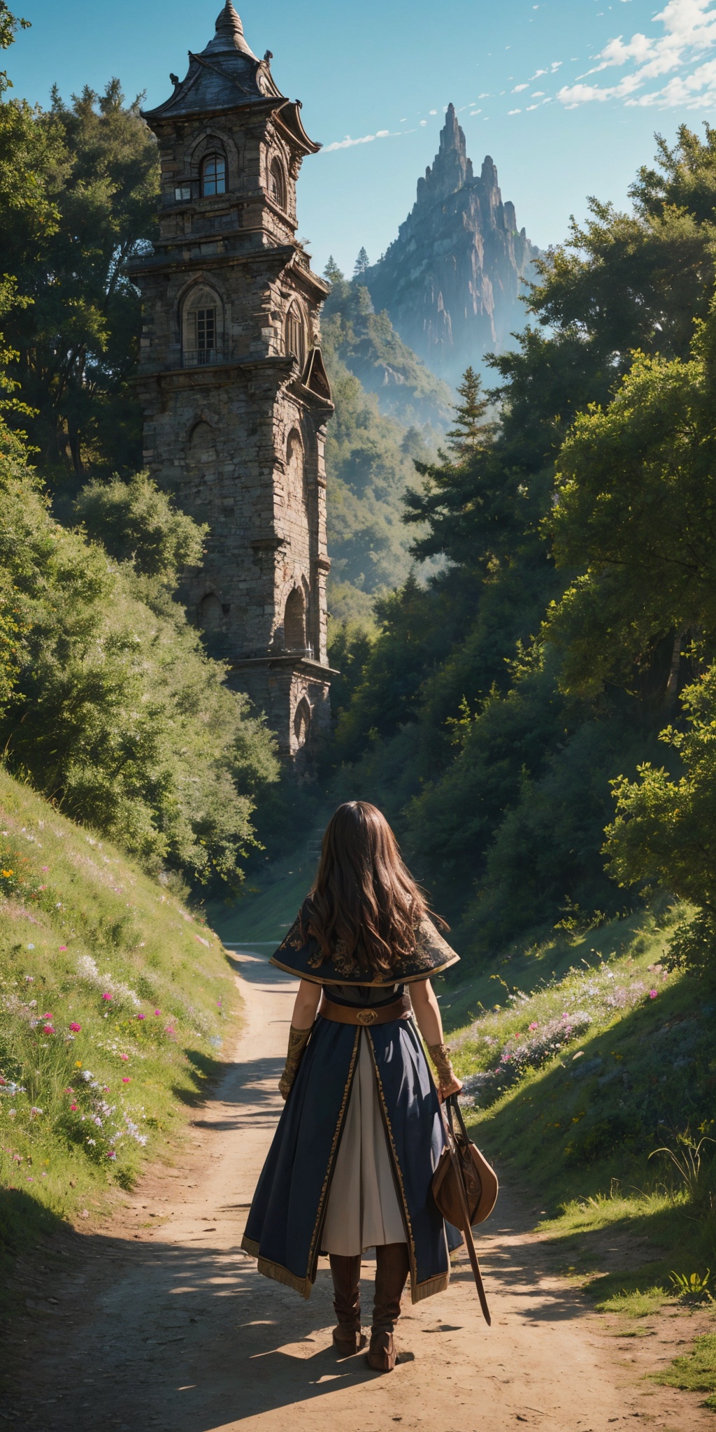 Role-playing game (RPG) style fantasy ,  Beautiful outdoor,  1girl on Tensor.Art