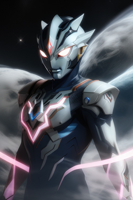 ultraman,  delicate features,  white round eyes on Tensor.Art