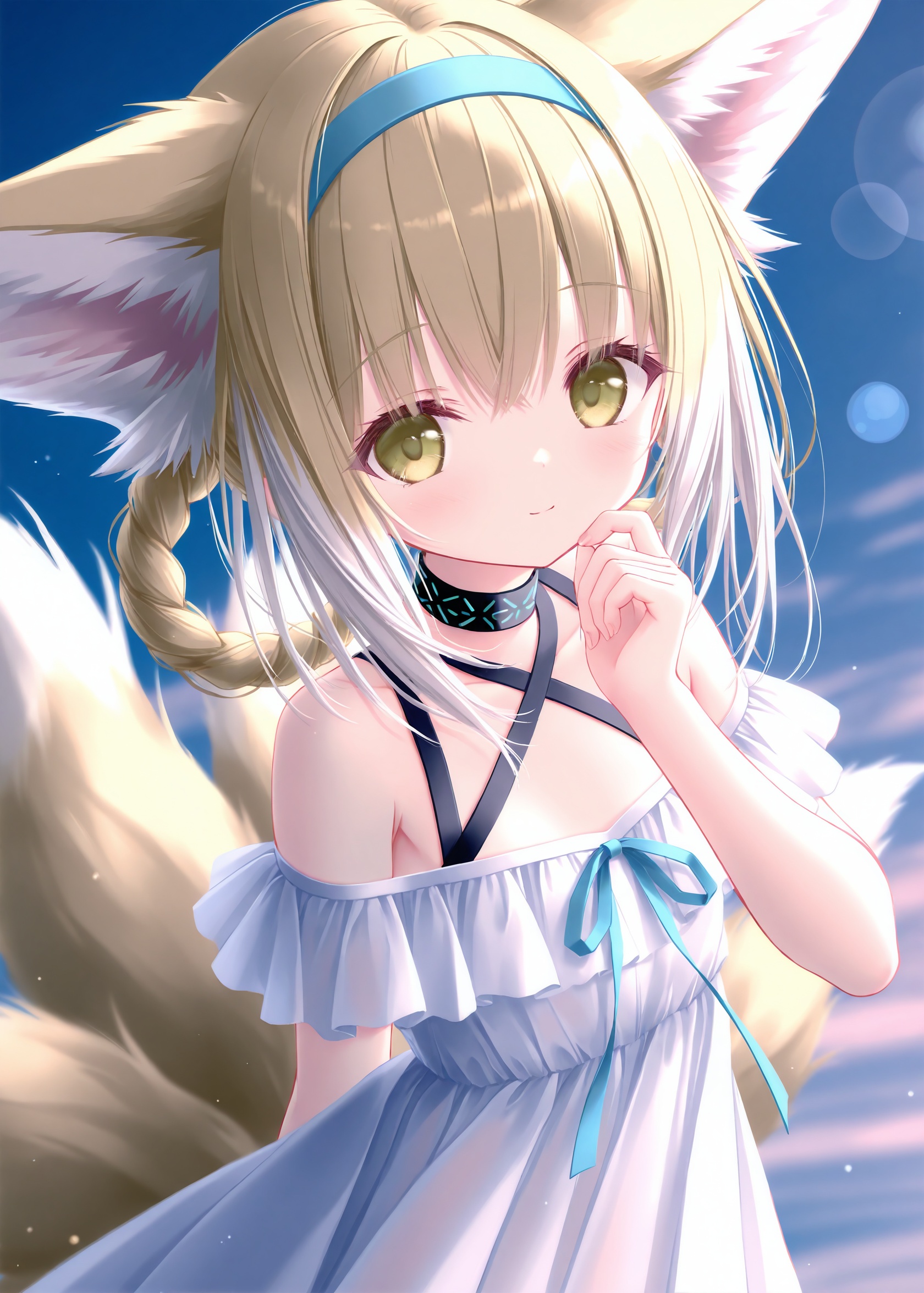 masterpiece,very aware,highres,absurdres,newest,best quality,high quality,loli,petite,chromatic_aberration,lens_flare,dynamic_angle,cinematic_angle,//,artist:konya_karasue,artist:tinker bell,//,1girl,suzuran \(arknights\),