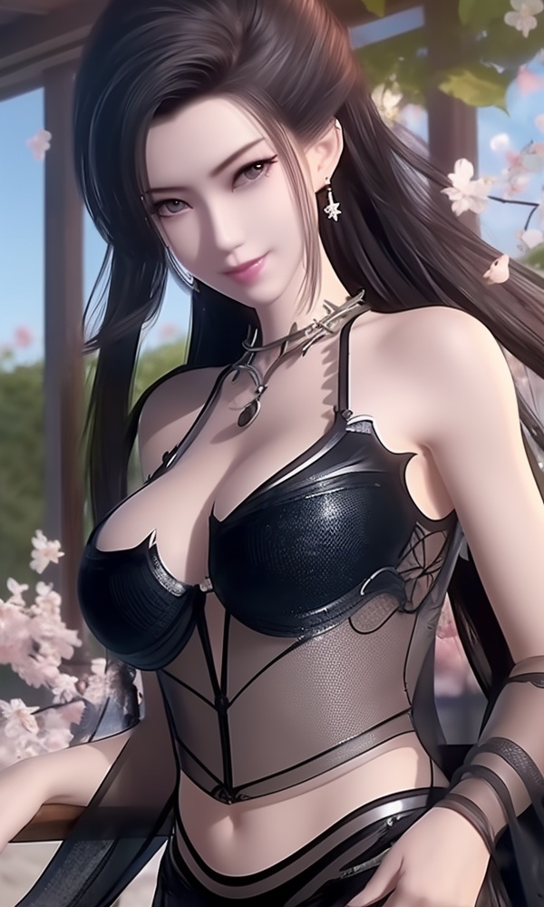 (,1girl, ,best quality, ),looking at viewer, <lora:416-DA-天行九歌-潮女妖睡衣V2:0.8> ultra detailed background,ultra realistic 8k cg,ultra detailed 8k cg,masterpiece,upper body,  (( , )),, ,science fiction,mole, ultra realistic 8k cg, ,    ,outdoors, sun,sunlight, cherry blossoms,      (cleavage), (), 