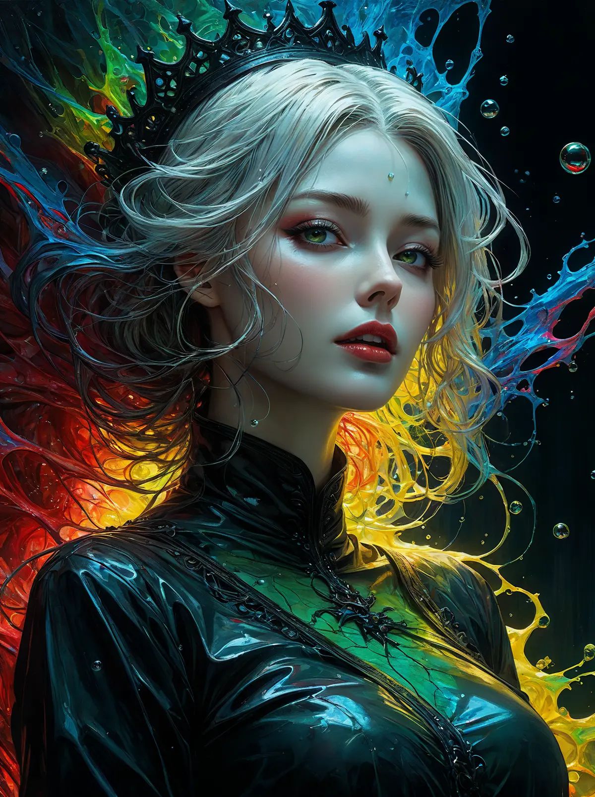 a Girl,  laughing,  Colorful colors on Tensor.Art