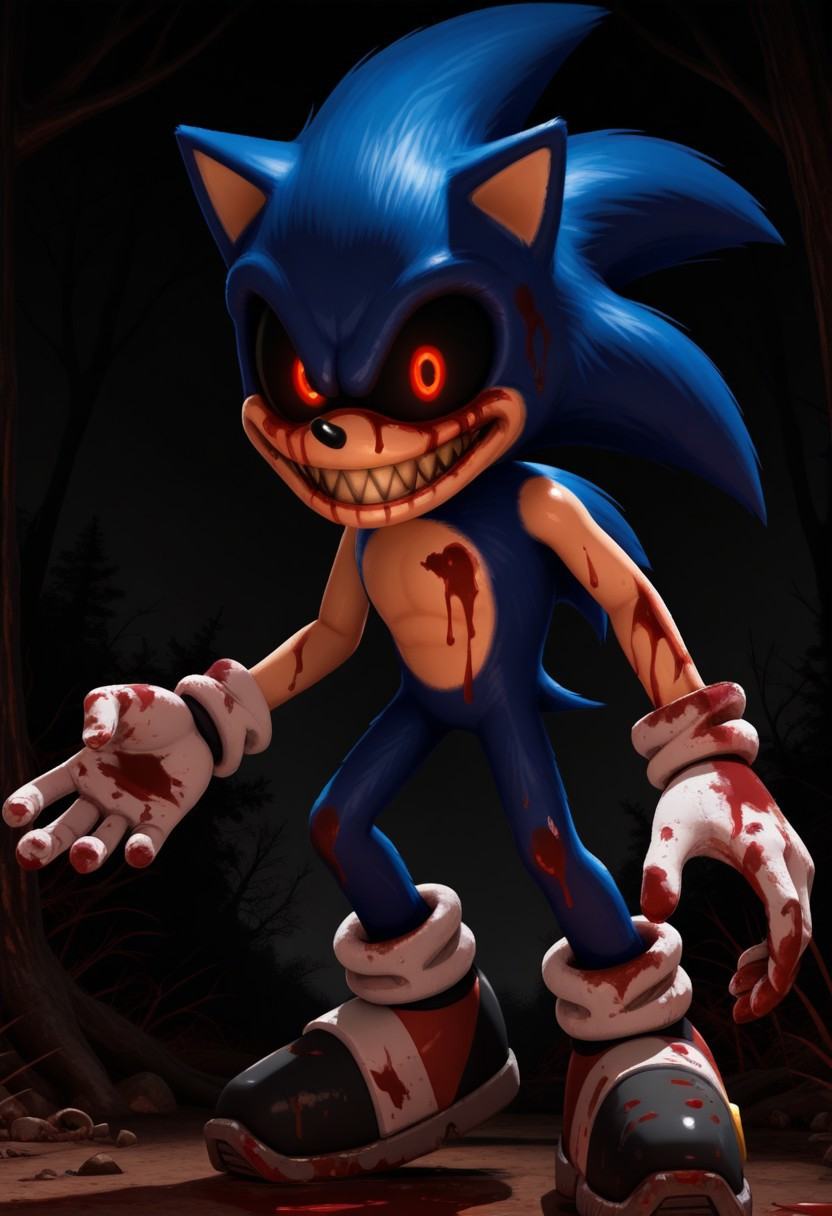 solo male,  3D,  Sonic.EXE on Tensor.Art