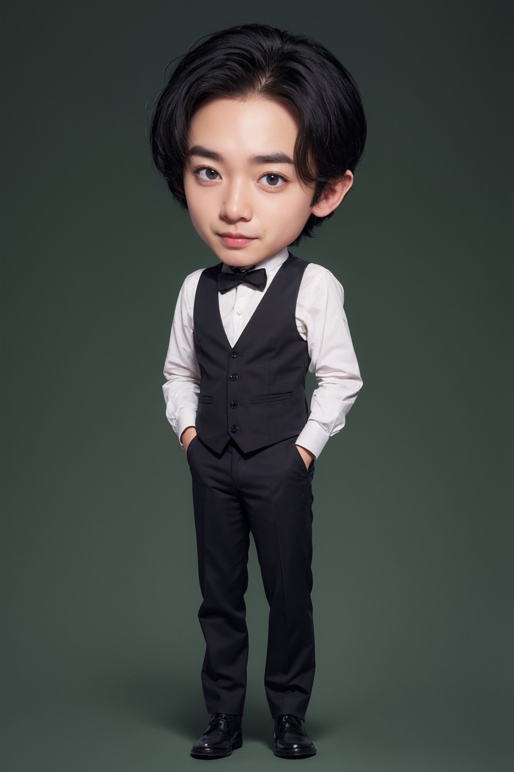<lora:LoraAgainMixChibi_v1:1>,(1man:1.8),chibi,full body,black hair,