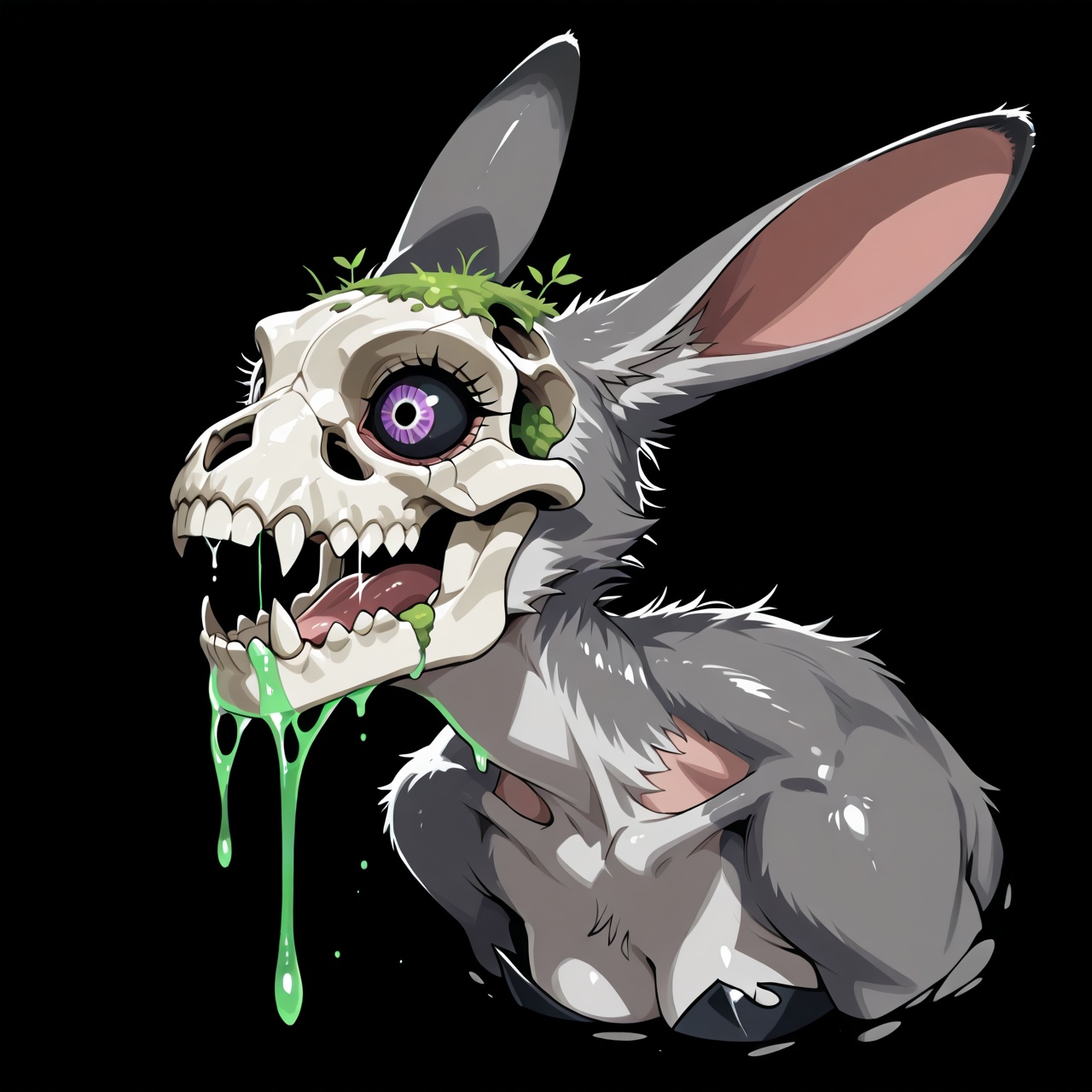 Judy Hopps transformed into a full horror movie creature,  no longer police,  no longer cute on Tensor.Art