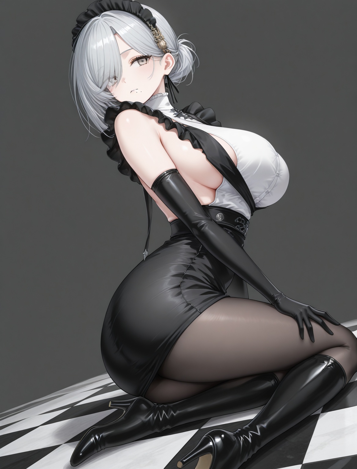 duncan \(azur lane\),  mole under mouth,  elbow gloves on Tensor.Art
