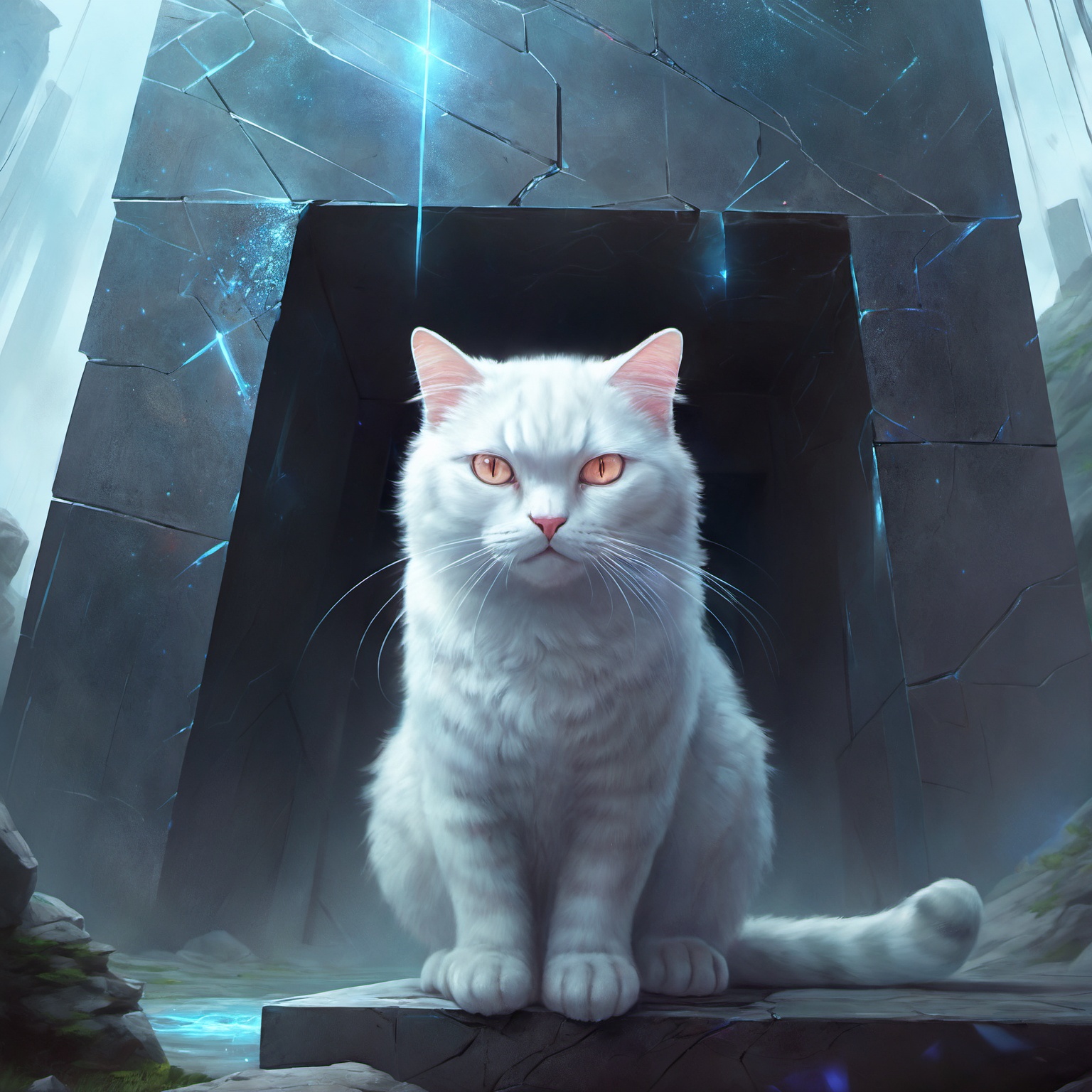 portrait art,  hyper detailed,  Heavenly cat on Tensor.Art