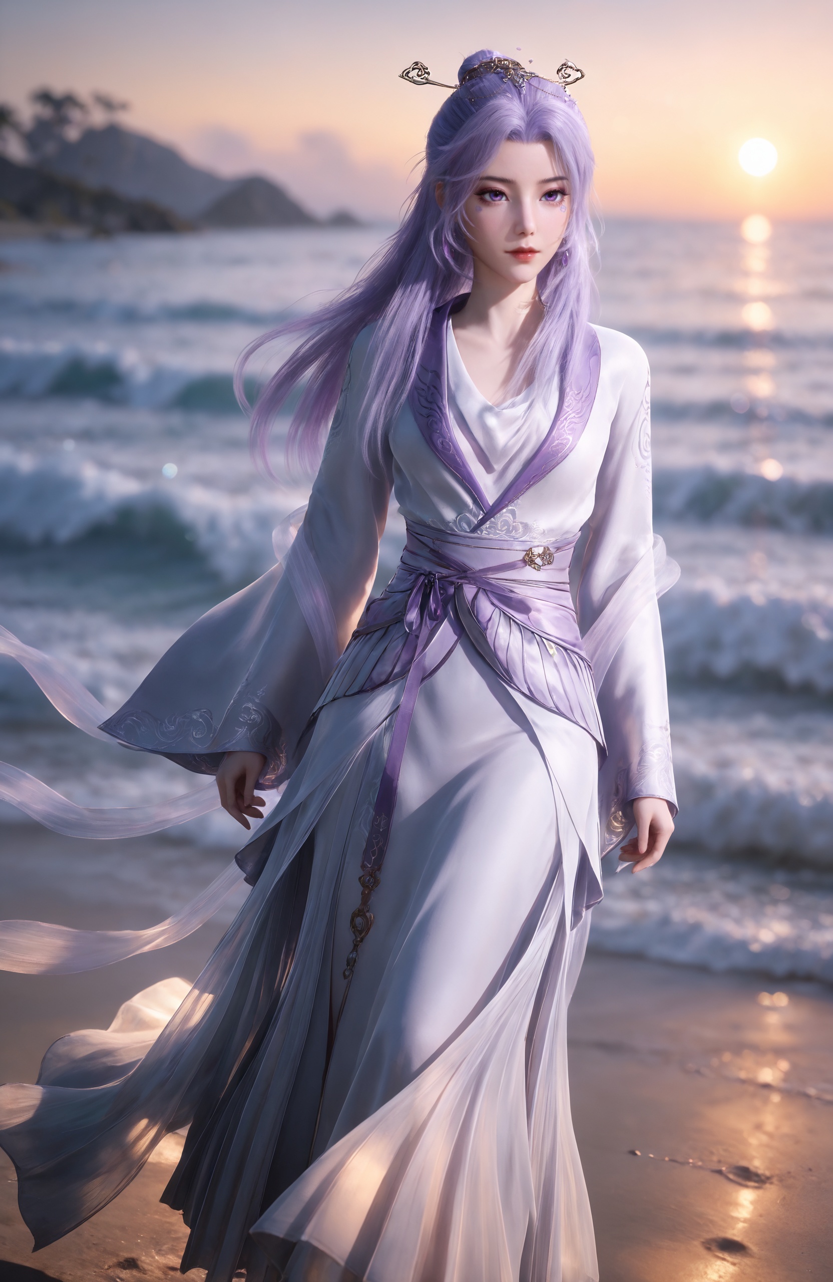 1girl,  long hair,  purple hair by 天海TianHai on Tensor.Art