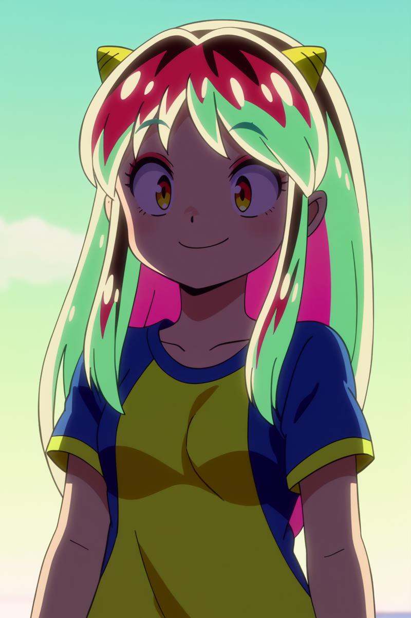 anime screencap,  Lum,  upper body on Tensor.Art