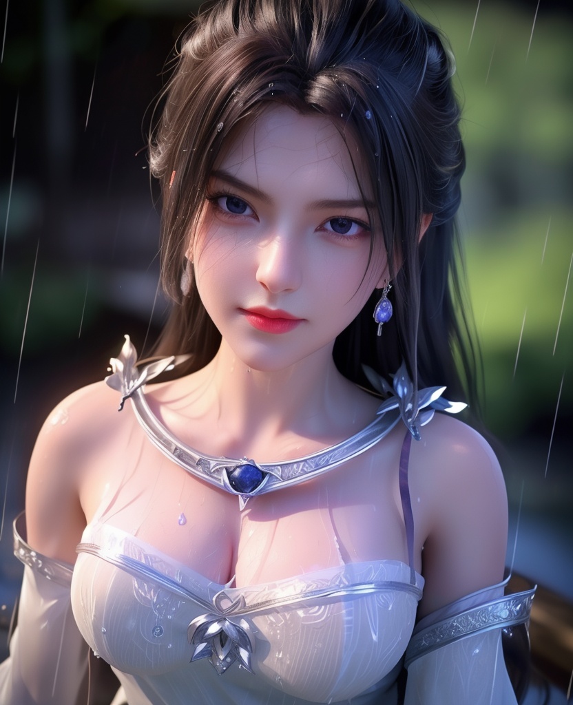 <lora:569-DA-星辰变-朔燕:0.8>(,1girl, ,best quality, ),looking at viewer, ,ultra detailed 8k cg, ultra detailed background,  ultra realistic 8k cg,          cinematic lighting, cinematic bloom, (( , )),,  , unreal, science fiction,  luxury, jewelry, diamond, pearl, gem, sapphire, ruby, emerald, intricate detail, delicate pattern, charming, alluring, seductive, erotic, enchanting, hair ornament, necklace, earrings, bracelet, armlet,halo,masterpiece, (( , )),, realistic,science fiction,mole, ,cherry blossoms,(((, , ultra high res, (photorealistic:1.4), raw photo, 1girl, wet clothes, rain, sweat, ,wet, )))(( , ))   (cleavage), (),
