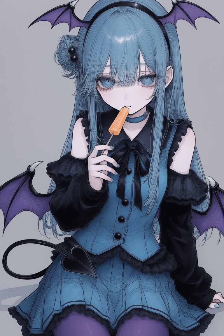 1girl,  bare shoulders,  black tail on Tensor.Art
