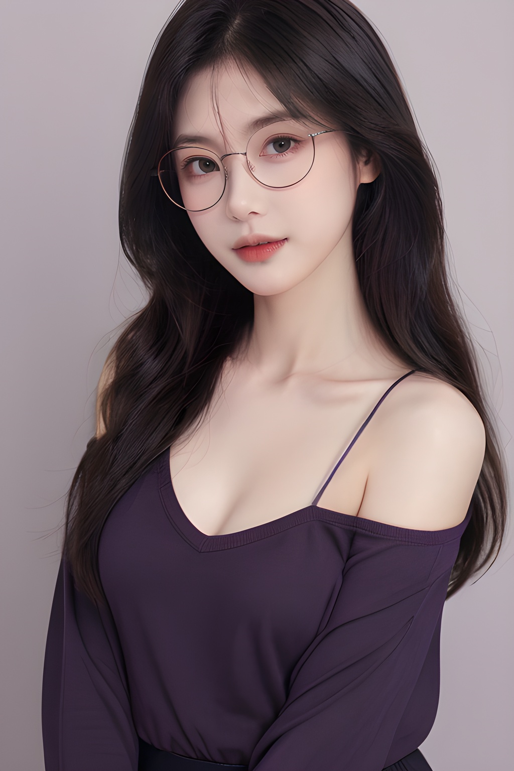 1girl,(simple background:1.2), <lora:0804_04:0.7>,<lora:SDXLrender_v2.0:0.6>, (medium breasts:0.8), purple clothes