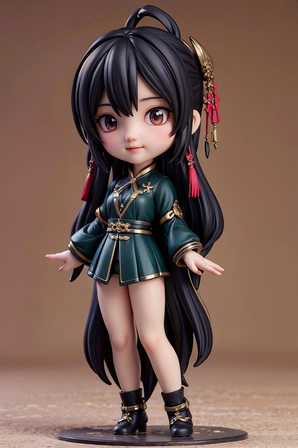girl,black long hair,full body,arms at sides,chinese clothes,