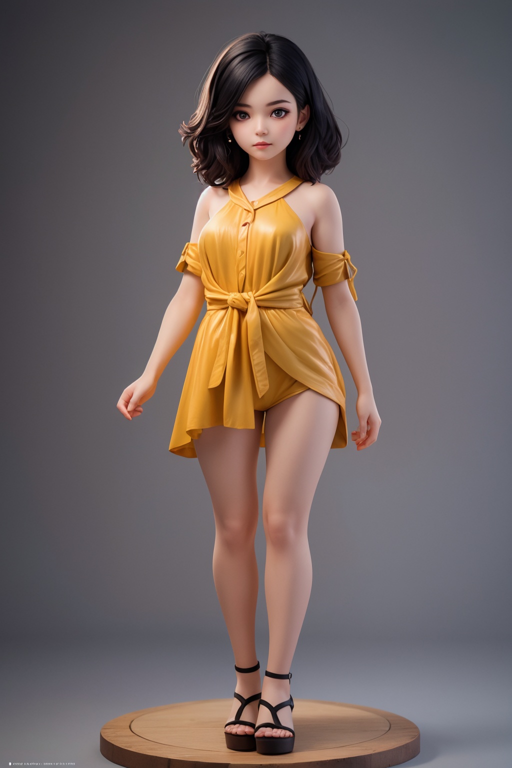 (best quality:1.4),(masterpiece:1.4),(photorealistic:1.4),(Realistic:1.2),(ultra high res, raw photo:1.4),(hdr, hyperdetailed:1.2),(8K:1.2),cinematic photo 1girl,(chibi:1.1),black hair,full body,