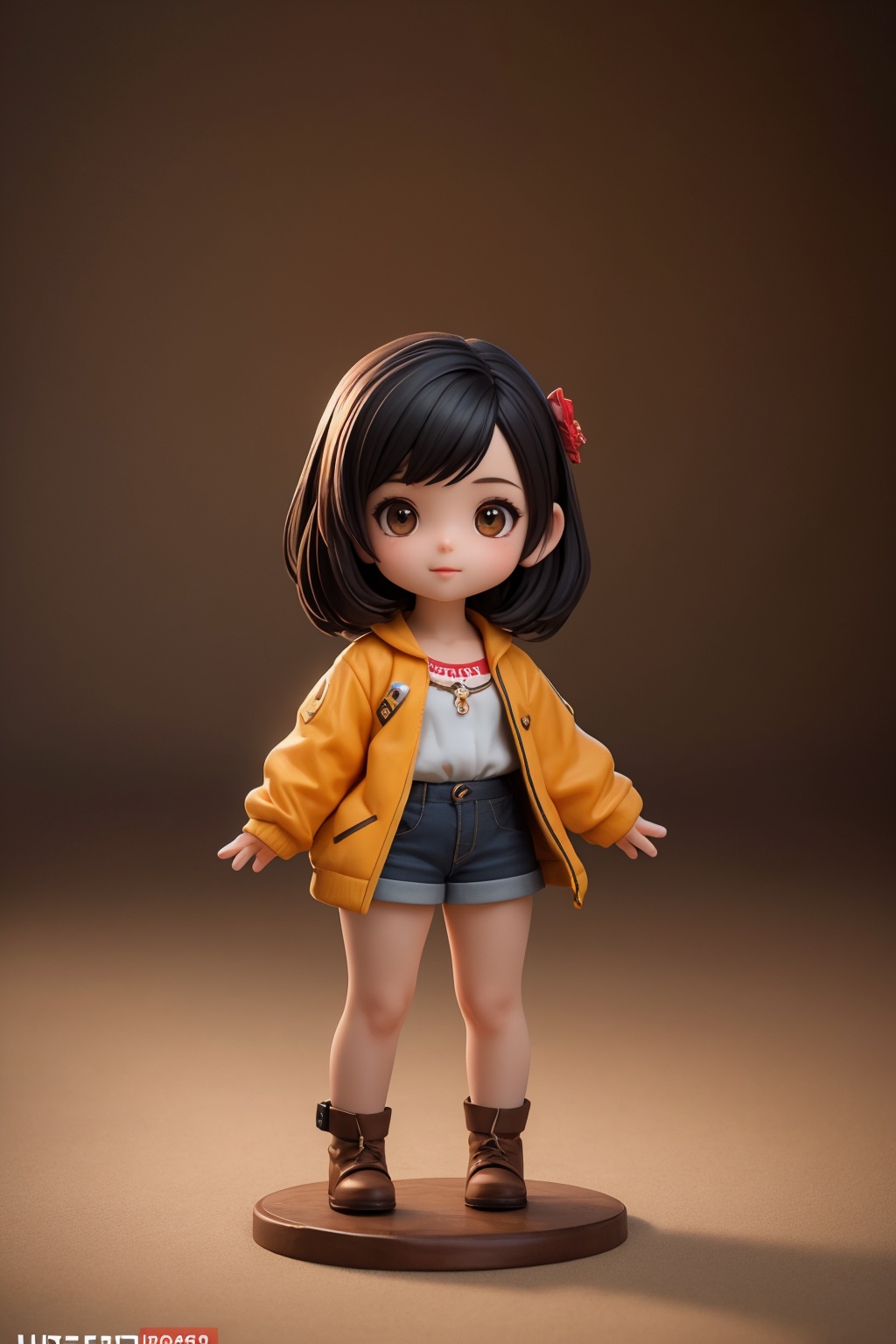 (best quality:1.4),(masterpiece:1.4),(photorealistic:1.4),(Realistic:1.2),(ultra high res, raw photo:1.4),(hdr, hyperdetailed:1.2),(8K:1.2),cinematic photo 1girl,(chibi:1.1),black hair,full body,
