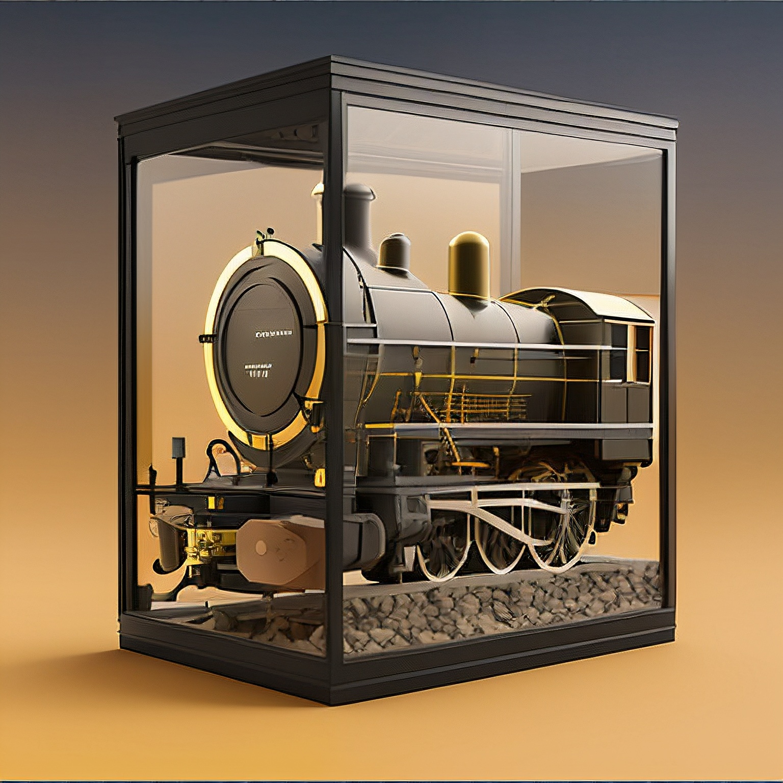 knollingcase, isometic render,   a train, ultra detailed, masterpiece, best quality,  