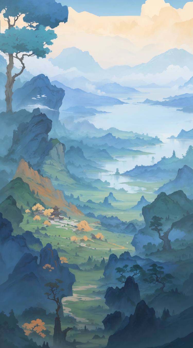 RB-翠微轩辕：中国山水的诗意迷境 by RacerBlueAI on Tensor.Art